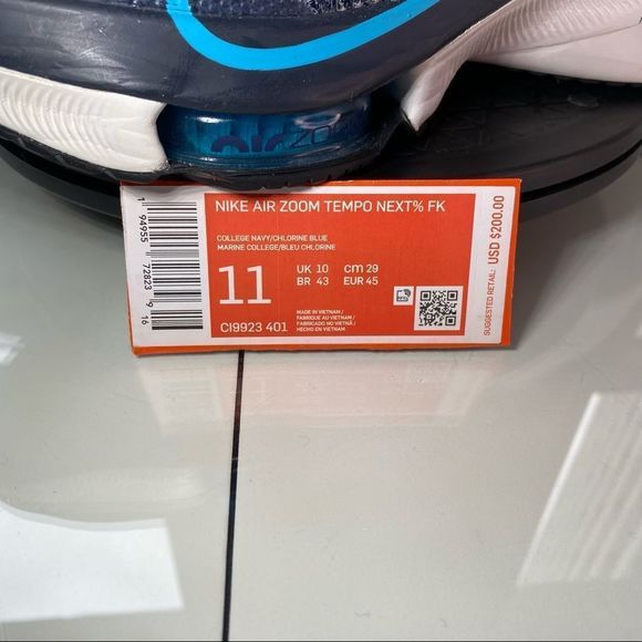 🆕 Nike	Air Zoom Tempo NEXT% 'College Navy' - Picture 2 of 13